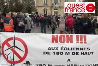 Ouest-France, le 09 décembre 2023: manifestation à Fontenay le Marmion